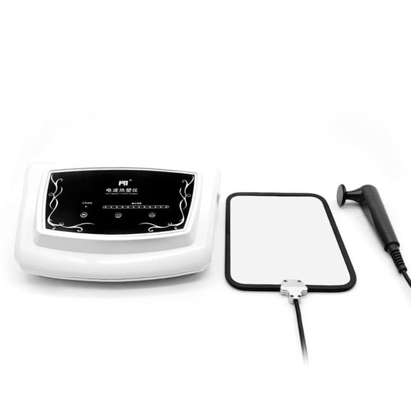 448KHz RF Warming Skin Care Device  4 Interchangeable Heads (Face, Eye, Body & Limb), LCD Display, Professional Home Spa System for Relaxation & Revitalization, White