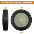thumbnail image 1 of 44985 Lawn Sweeper Wheel Tire Complete Assembly Set Compatible with Lawn Sweepers & Tractors 2PCS, 1 of 6
