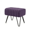 thumbnail image 1 of 44Colors Home Soft Things Super Mink Faux Fur Pink Purple Ottoman Bench, Living Room Foot Rest Stool Entryway Makeup Bench End of Bed Bedroom Home Decor Chair for Sitting, 1 of 19