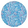 thumbnail image 1 of 44Inch Round Tablecloth with All-Around Elastic, Spillproof Cover Featuring a Boho Floral Design for 38-42" Tables, 1 of 7