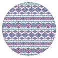 thumbnail image 1 of 44Inch Round Tablecloth with Elastic Hem, Spillproof Cover in a Chic Boho Floral Print for 38"-42" Tables, 1 of 7