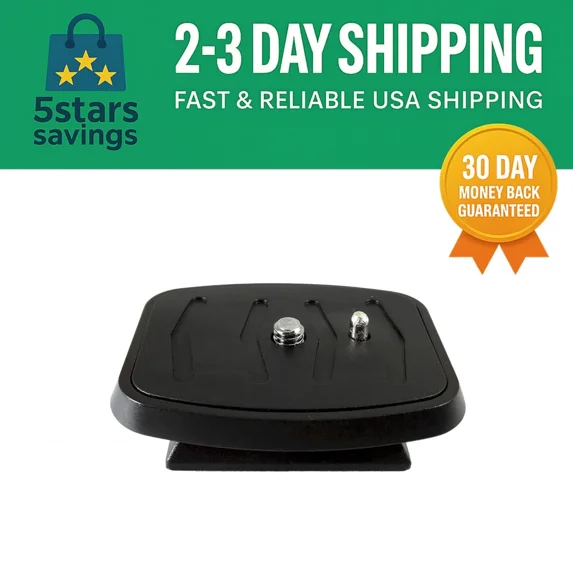 44Mm Tripod Quick Release Plate - Lightweight Black Mount Adapter