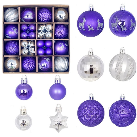 44PC Christmas Ball Ornaments Set, Shatterproof Hanging Decorations for Tree Party Birthday Holiday Wedding, Durable Xmas Balls for Home Display
