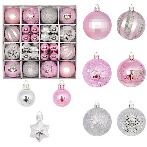 44PC Christmas Ball Ornaments Set, Shatterproof Hanging Decorations for Tree Party Birthday Holiday Wedding, Durable Xmas Balls for Home Display