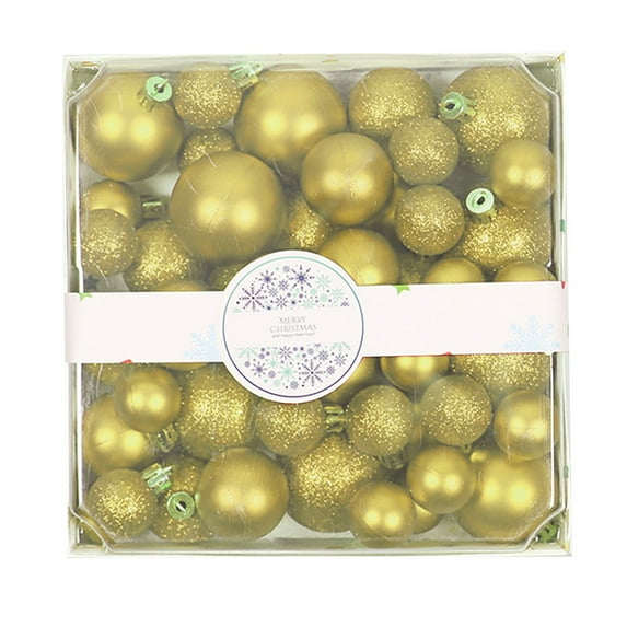 44PCS Christmas Ball Ornaments Set Shatterproof Xmas Tree Hanging Decorations Bulk for Large Christmas Trees Holiday Wreath Garland Party Festival Event Home Indoor Outdoor Decor
