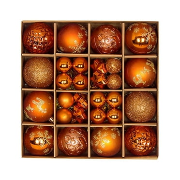 44PCS Christmas Balls Ornaments, 60MM Painted Shatterproof Festive Wedding Hanging Ornaments Christmas Tree Decoration