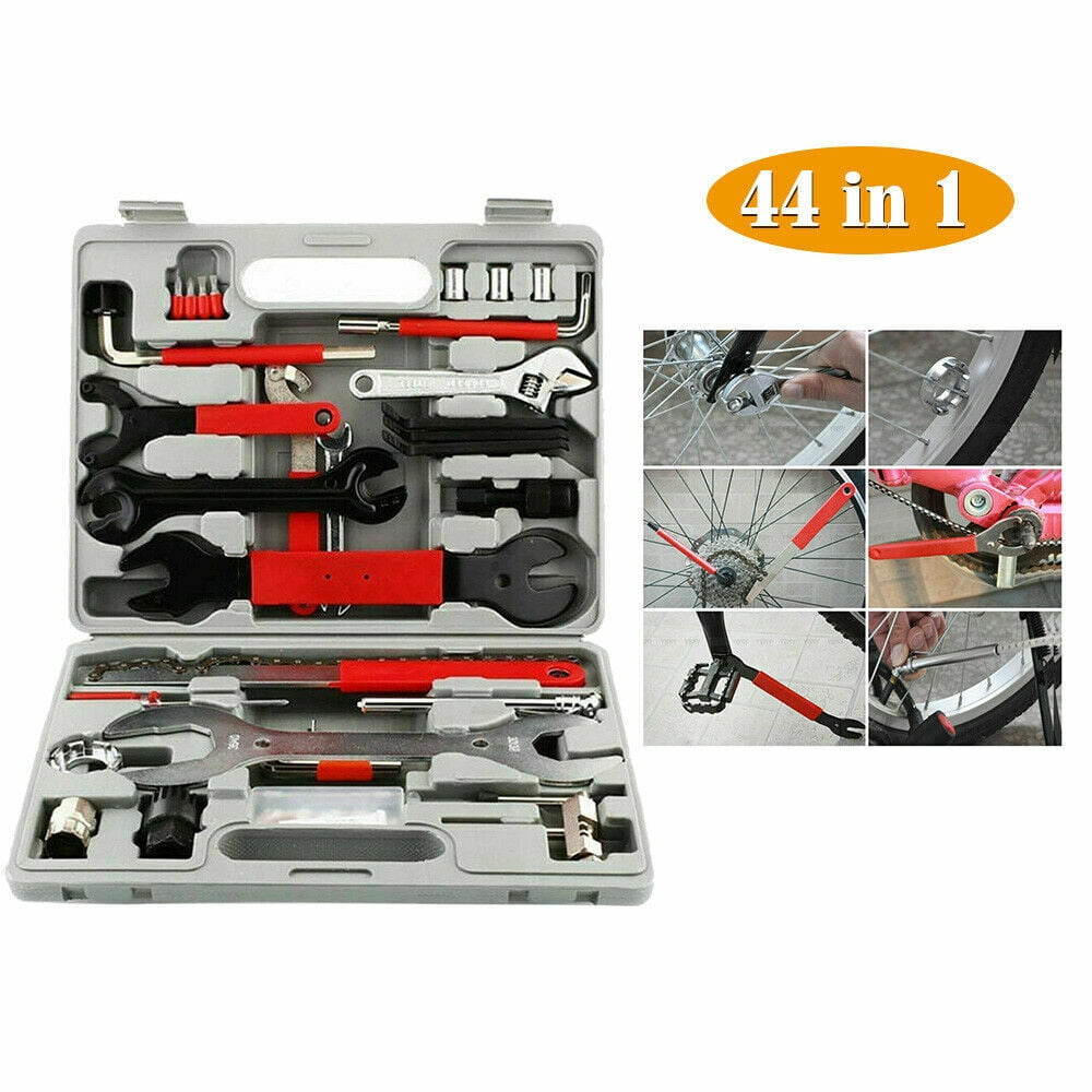 44PCS Complete Bike Bicycle Repair Tools Tool Kit Set Home Mechanic