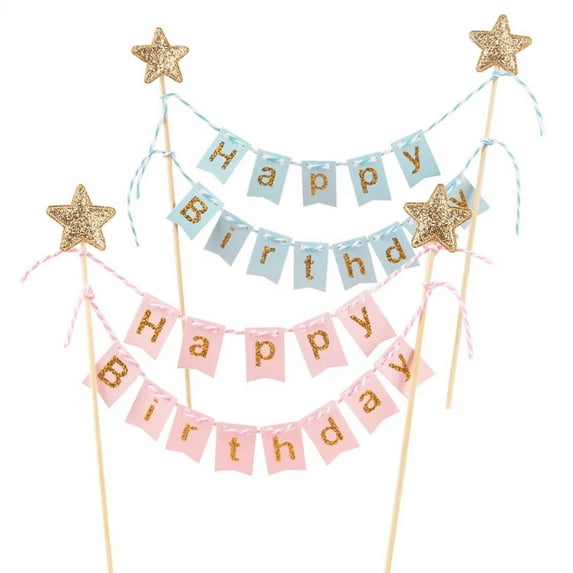 44PCS For Bluey Theme Birthday Party Decorations,With 1 Happy Birthday Banner Garland,18 Balloons,25 Cupcake Toppers for Party Supplies