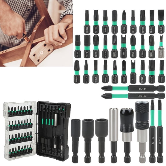 44PCS Magnetic Hex Socket Set Screwdriver Bits with Quick Release Extension Rod
