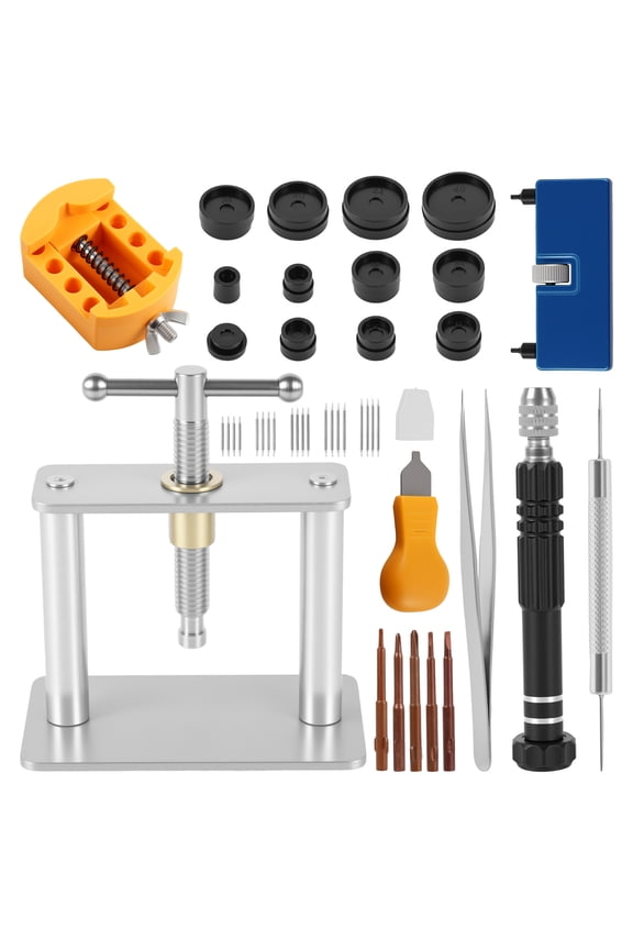 44PCS Watch Press Tool Set Multipurpose Watch Repair Kit Back Remover Holder Case Opener Sturdy Screwdriver Battery Replacement Tool for Changing Strap Cleaning Maintaining