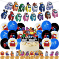 thumbnail image 1 of 44Pcs For Among us Party Decoration Kit – Includes Banner, 18 Balloons,25 Cupcake Toppers for Themed Celebrations, 1 of 4