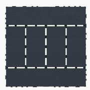 Kosynda 44Pcs Interlocking Patio Deck Tiles, H Style, 12 x 12in, Waterproof Floor Tiles for Porch, Poolside, Balcony, Backyard, Dark Gray