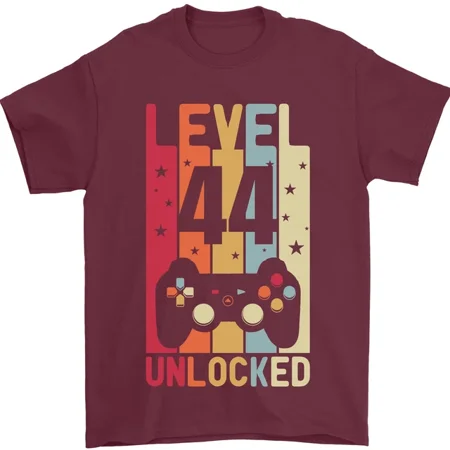 44Th Birthday 44 Year Old Level Up Gaming T-Shirt