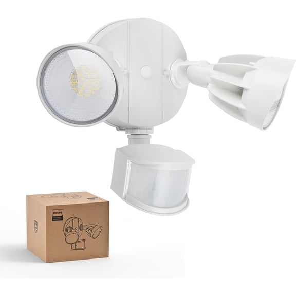 44W 4200 lm LED Security Light Outdoor w/PIR Motion Sensor, 5000K Daylight Flood Light, Waterproof, Dusk to Dawn, 2 Heads, 4 Modes