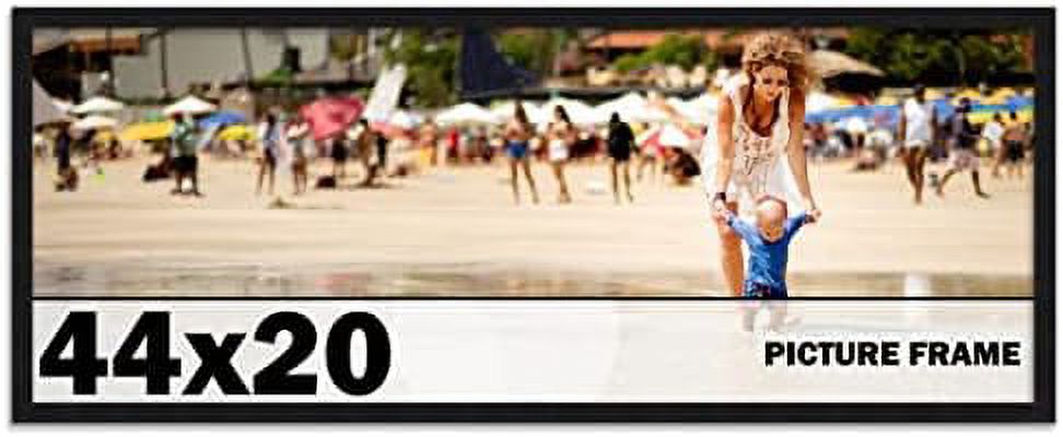 44X20 Frame Black Picture Frame - Complete Modern Photo Frame Includes ...