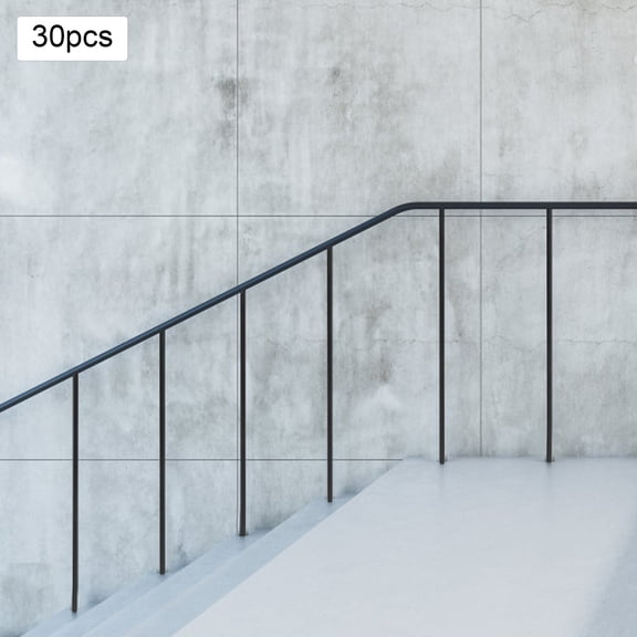 44in Black Iron Balusters High-Temperature Baking Paint for Staircases Decorative, Gardens, Balconies