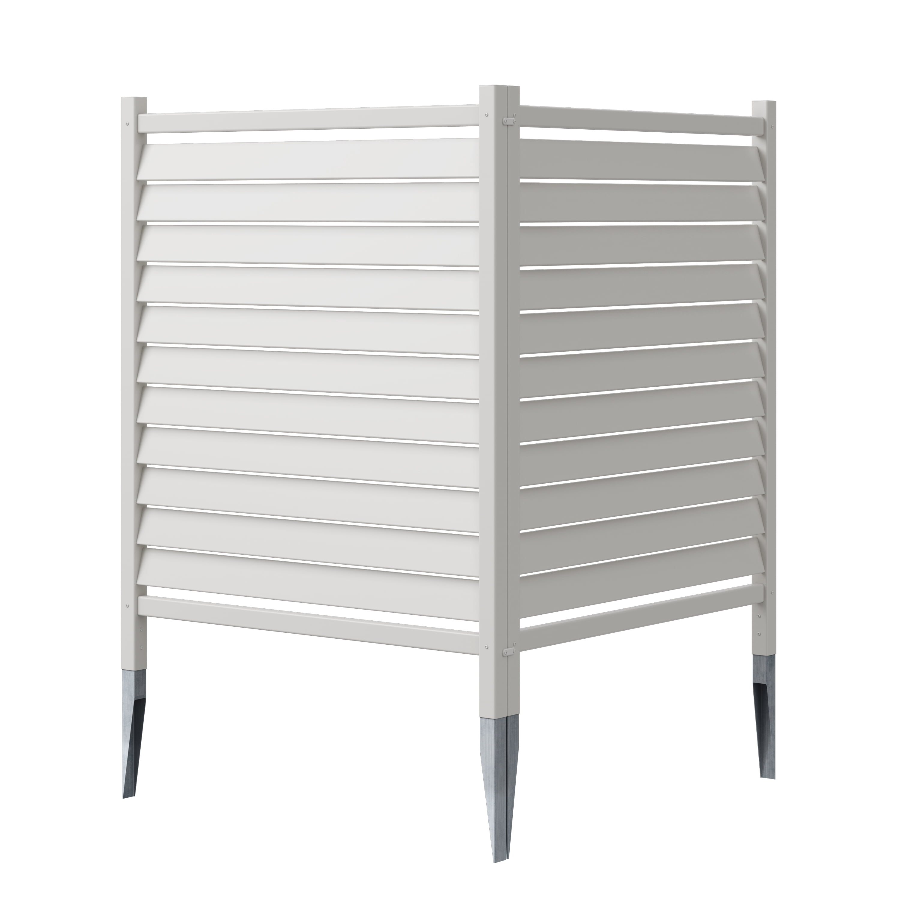 44in H x 36in W (2 Panels) No Dig Enclo Waverly Vinyl Privacy Screen, Outdoor Privacy Screen Panels, Trash Can Enclosure, Air Conditioner Fence, Pool Equipment Enclosure, EC18010