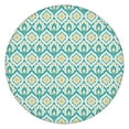 thumbnail image 1 of 44in Round Tablecloth with Elastic Edge, Waterproof Fitted Table Cover for 36-44" Tables, Boho Theme Polyester Reusable Table Cloths Wipe Clean for Picnic, Dining, Outdoor Use and Party Decor, 1 of 7