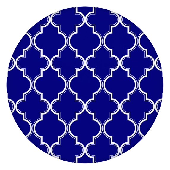 44in Round Tablecloth with Elastic Edge, Waterproof Fitted Table Cover for 36-44" Tables, Boho Theme Polyester Reusable Table Cloths Wipe Clean for Picnic, Dining, Outdoor Use and Party Decor