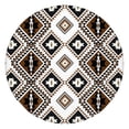 thumbnail image 1 of 44in Round Tablecloth with Elastic Edge, Waterproof Fitted Table Cover for 36-44" Tables, Boho Theme Polyester Reusable Table Cloths Wipe Clean for Picnic, Dining, Outdoor Use and Party Decor, 1 of 7