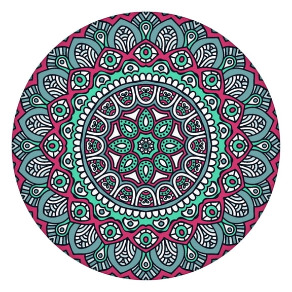 44in Round Tablecloth with Elastic Edge, Waterproof Fitted Table Cover for 36-44" Tables, Floral Theme Polyester Reusable Table Cloths Wipe Clean for Picnic, Dining, Outdoor Use and Party Decor