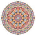thumbnail image 1 of 44in Round Tablecloth with Elastic Edge, Waterproof Fitted Table Cover for 36-44" Tables, Floral Theme Polyester Reusable Table Cloths Wipe Clean for Picnic, Dining, Outdoor Use and Party Decor, 1 of 7