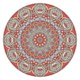 thumbnail image 1 of 44in Round Tablecloth with Elastic Edge, Waterproof Fitted Table Cover for 36-44" Tables, Floral Theme Polyester Reusable Table Cloths Wipe Clean for Picnic, Dining, Outdoor Use and Party Decor, 1 of 7