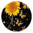 thumbnail image 1 of 44in Round Tablecloth with Elastic Edge, Waterproof Fitted Table Cover for 36-44" Tables, Floral Theme Polyester Reusable Table Cloths Wipe Clean for Picnic, Dining, Outdoor Use and Party Decor, 1 of 7