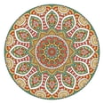 thumbnail image 1 of 44in Round Tablecloth with Elastic Edge, Waterproof Fitted Table Cover for 36-44" Tables, Floral Theme Polyester Reusable Table Cloths Wipe Clean for Picnic, Dining, Outdoor Use and Party Decor, 1 of 7