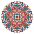 thumbnail image 1 of 44in Round Tablecloth with Elastic Edge, Waterproof Fitted Table Cover for 36-44" Tables, Floral Theme Polyester Reusable Table Cloths Wipe Clean for Picnic, Dining, Outdoor Use and Party Decor, 1 of 7