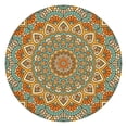 thumbnail image 1 of 44in Round Tablecloth with Elastic Edge, Waterproof Fitted Table Cover for 36-44" Tables, Floral Theme Polyester Reusable Table Cloths Wipe Clean for Picnic, Dining, Outdoor Use and Party Decor, 1 of 7