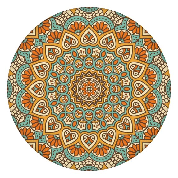 44in Round Tablecloth with Elastic Edge, Waterproof Fitted Table Cover for 36-44" Tables, Floral Theme Polyester Reusable Table Cloths Wipe Clean for Picnic, Dining, Outdoor Use and Party Decor