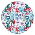thumbnail image 1 of 44in Round Tablecloth with Elastic Edge, Waterproof Fitted Table Cover for 36-44" Tables, Floral Theme Polyester Reusable Table Cloths Wipe Clean for Picnic, Dining, Outdoor Use and Party Decor, 1 of 7