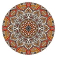 thumbnail image 1 of 44in Round Tablecloth with Elastic Edge, Waterproof Fitted Table Cover for 36-44" Tables, Floral Theme Polyester Reusable Table Cloths Wipe Clean for Picnic, Dining, Outdoor Use and Party Decor, 1 of 7