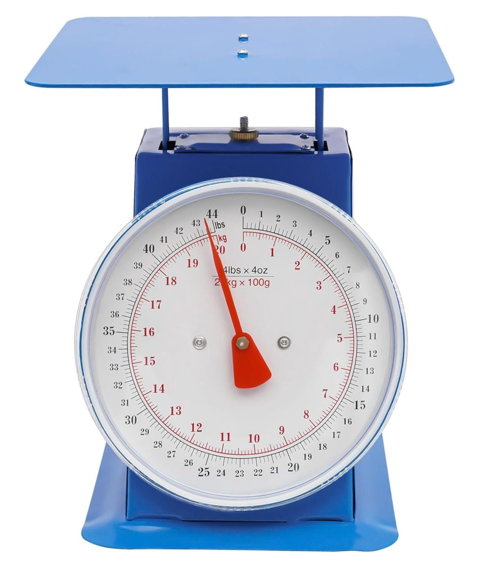 44lbs Mechanical Kitchen Scale with 9.84 Inch Pan, Blue Iron Food ...