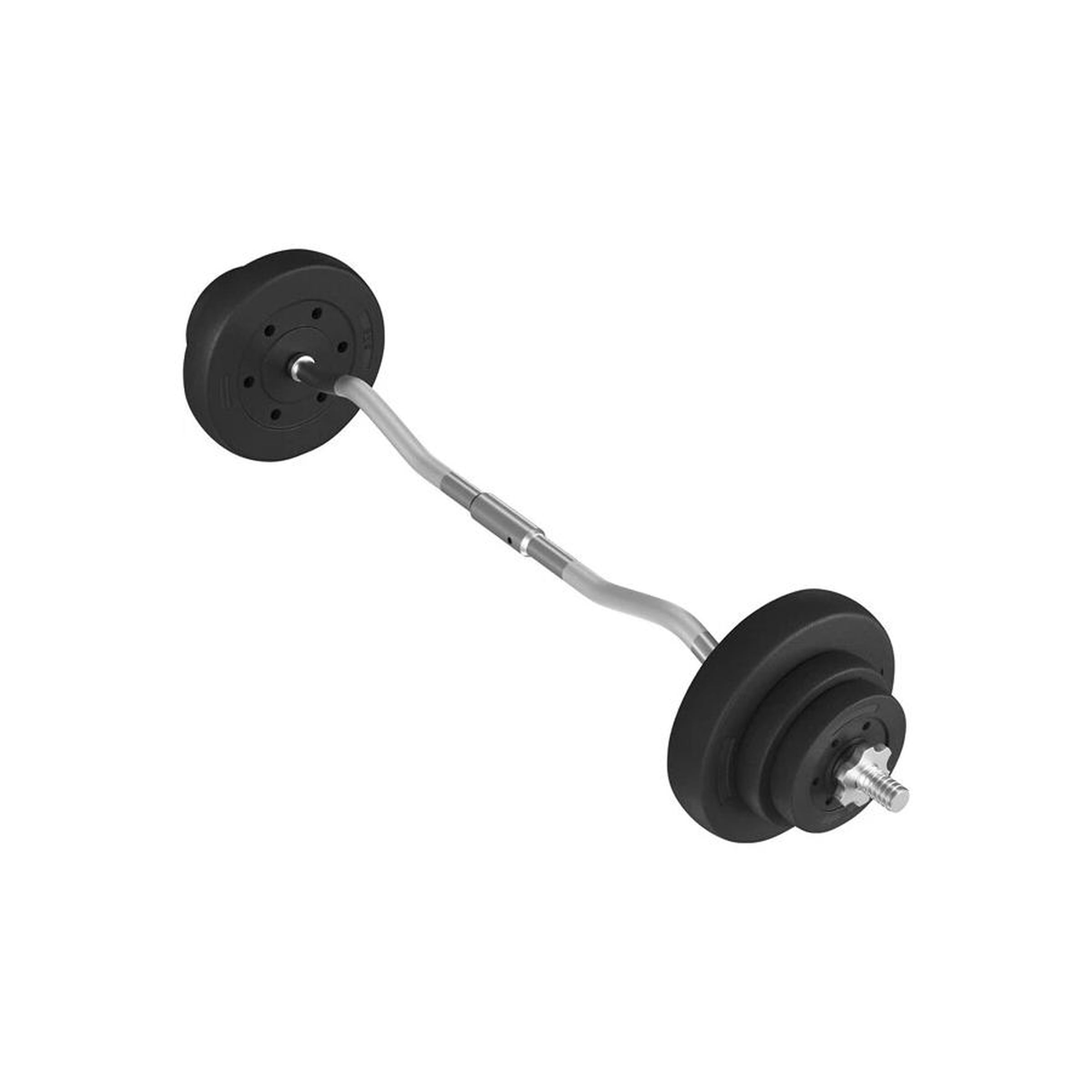 44lbs Weights Barbell Weight Set Olympic Curl Bar with Weights for Home Gym