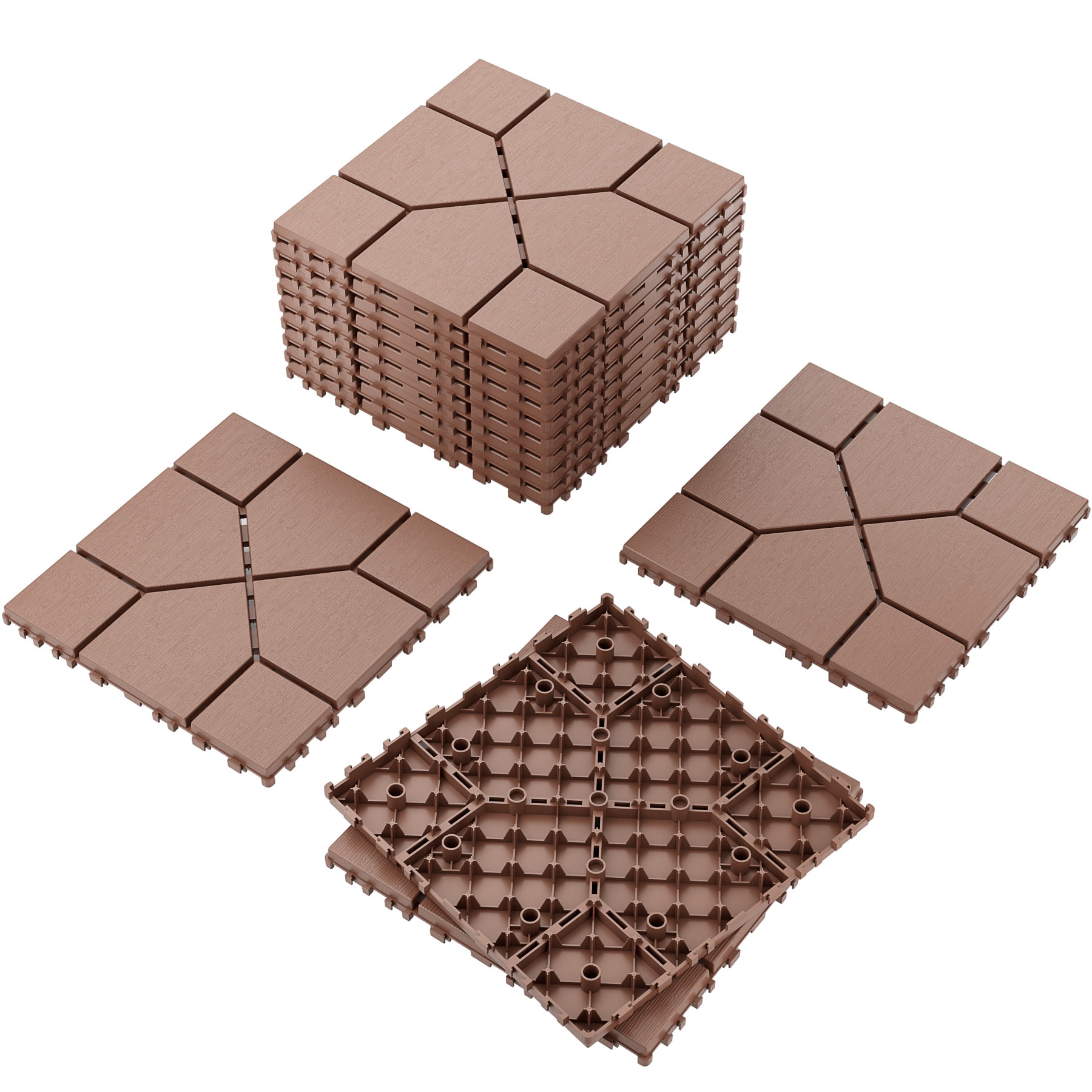 Interlocking Pool Decking 44 Pack Interlocking Deck Tiles, Deck Tiles Interlocking Outdoor All ...