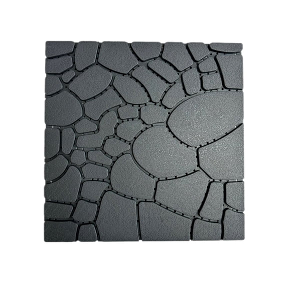 44pcs Stone texture 12" Patio Deck Tiles , Easy and Quick Installation DIY Module Interlocking Decking Tiles Floor Tile,Court Tiles for Porch Poolside Balcony Backyard ,DARK GRAY
