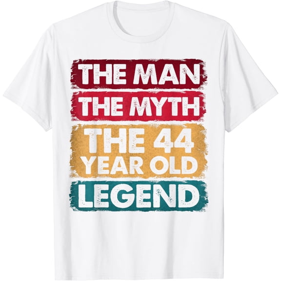 44th Birthday 44 Year Old Gifts Legend Limited Edition T-Shirt100% cotton