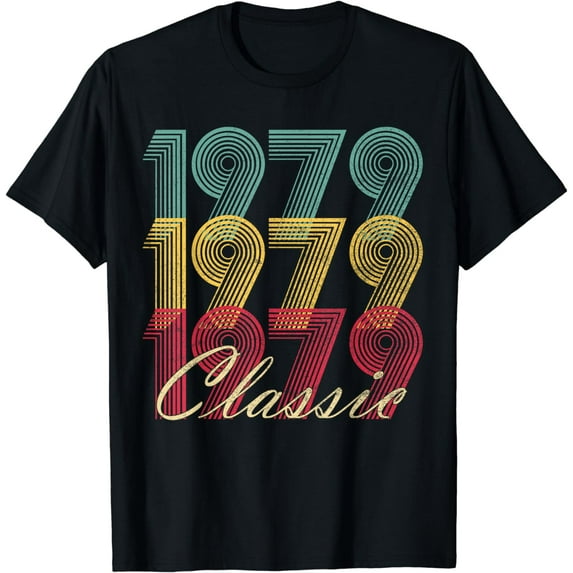 44th Birthday Gift 1979 Vintage Men Women 44 Years Old T-Shirt