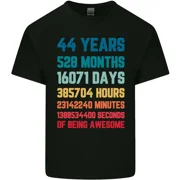 44th Birthday Party Celebration 44 Years Old Graphic Cotton Unisex T-Shirt, up to size 5XL