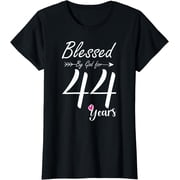 44th Birthday Tee Gift and Blessed for 44 Years Birthday T-Shirt