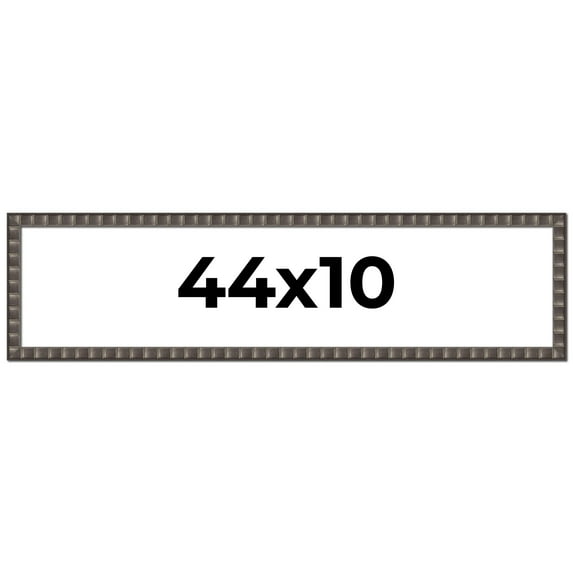 44x10 Frame Black Brown Chestnut Mosaic Solid Wood Picture Frame | 1.125 Inch Moulding Width |