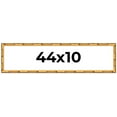 thumbnail image 1 of 44x10 Frame Gold Bamboo Solid Wood Picture Frame | 1 Inch Moulding Width | Interior Frame Depth, 1 of 8