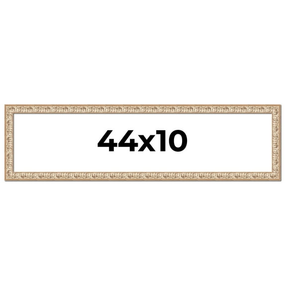 44x10 Frame White Real Wood Picture Frame Width 1.5 inches | Interior Frame Depth 0.5 inches |