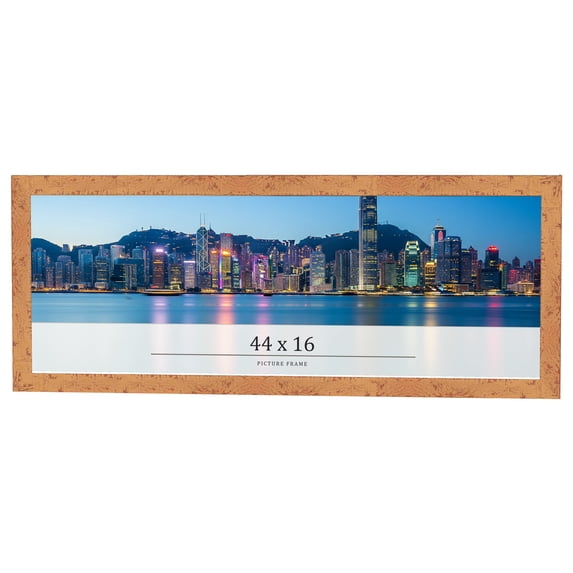 44x16 Frame Beige Real Wood Picture Frame Width 1.25 inches | Interior Frame Depth 0.5 inches |