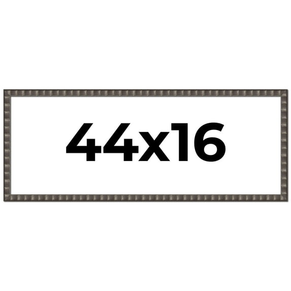 44x16 Frame Black Brown Chestnut Mosaic Solid Wood Picture Frame | 1.125 Inch Moulding Width |