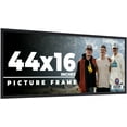 thumbnail image 1 of 44x16 Frame Black Real Wood Picture Frame Width 0.75 inches | Interior Frame Depth 0.5 inches |, 1 of 8