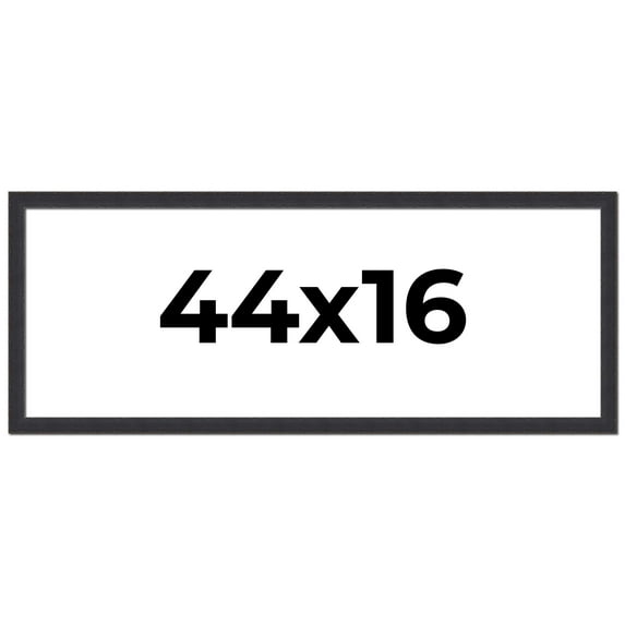 44x16 Frame Black Real Wood Picture Frame Width 1.25 Inches | Interior Frame Depth 0.5 Inches |