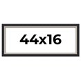 thumbnail image 1 of 44x16 Frame Black Real Wood Picture Frame Width 2.25 Inches | Interior Frame Depth 0.5 Inches |, 1 of 8
